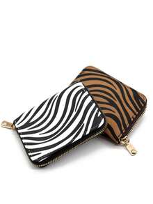 1pc Leopard Print Fashion Coin Purse, Compact & Convenient Multi-Slot Card Holder, Multifunctional ID Card Case, Great For Commuting, Shopping, And Gift Giving - Multicolor - View 2