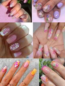 30 miếng dán móng tay hình hoa nhiều màu sắc, hình hoa cúc 3D tự dính, thích hợp cho Ngày Valentine, Đám cưới, Mùa xuân/Hè, trang trí móng tay hình hoa dễ thương cho phụ nữ và bé gái (30 miếng/10 miếng) Dụng cụ làm móng - Nhiều màu - Xem 4