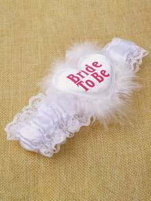 1件装新娘吊袜带，婚礼装饰套装 - 新娘婚礼当天佩戴的大腿袜配饰 - 伴娘团 - 单身派对 - 伴娘礼物 - 彩色 - 查看 2