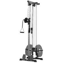 Máquina de polea de pared | Pulldown LAT con sistema de poleas ajustables de 20 posiciones | Polea alta y baja para entrenamientos de remo y tríceps en casa - Negro - Ver 8
