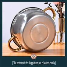 2026 New 18-Piece Stainless Steel Cookware Set| All-In-One Kitchen Pots & Pans Combo With Frying Pan, Soup Pot, Milk Pot & Whistling Kettle| Durable, Heat-Resistant Cookware For Home Cooking & Family Meals,Pink - Hồng - Xem 3