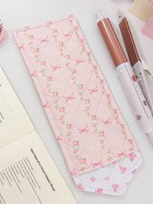 1Pc Portable Floral&Bowknot Hair Curler Storage Bag For Travel Storage Bag,Makeup Bag,Cosmetic Bag,Travel Storage Case For Styler,Vacation Organizer,Large Capacity Makeup Organizer Makeup Case, For Lipstick, Brush, Skincare, Mobile Phone, Coin, Small Items, For Home,Gift,Vacation And Festival Halloween Christmas Multifunctional Use Travel Essentials Cruise Essentials Dorm Essentials Mom Gifts Valentine's Gifts Bridesmaid Gifts - Multicolor - View 11