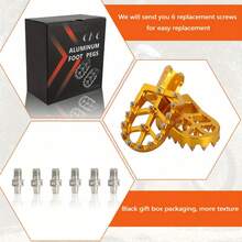 CNC Motorrad Fußrasten anwendbar für CRF150F CRF230F 2003-2019 CRF250F 2019-2024 XR125L 2010-2015 XR150L 2015-2024 Sur Ron S/X Geländefahrzeuge, inklusive kostenlose Fußstifte, CNC gefertigt, schlagfest und poliert, stabil, geeignet für verschiedene Umgebungen, anwendbar für Geländefahrten, Geländemotorräder, Geländerennen, Geländebegeisterte, Abenteuerfahrer und Einzelspieler - A - Übersicht 8