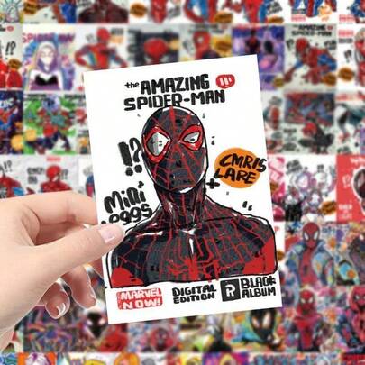 48pcs Marvel Heroes Graffiti Stickers, Decorative Stickers Suitable For Laptop, Phone Case, Scrapbooking, Luggage, Skateboard DIY Personalization, Marvel Themed Artistic Style