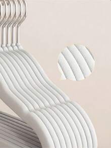 20个/10个套装 11.81英寸儿童衣架，防滑多功能婴儿植绒塑料无缝衣架，适合情人节 - 植絨兒童衣架 - 查看 2