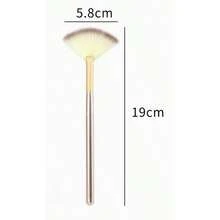 1/3/5/9pcs Soft Fan-Shaped Face Mask Brushes, Suitable For Exfoliating Masks, Acid Masks, Mud Masks, Etc.