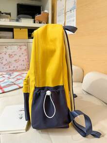New Stylish Ins Campus Style High-Quality Casual Versatile Simple Durable Backpack - Yellow - View 5