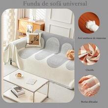 YOKNETIG Funda de Sofá Chenille de Doble CaraFunda Reversible Chenille Mejorada Washable Anti-Slip Multifuncional Sofa Cover para Mascotas All Seasons Gris 180X260cm/70.8X102. 4in - gris - Ver 2