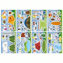 8pcs Cute Camping Cartoon Stickers Fun DIY Craft Kit, Waterproof Decorative Labels For Journal, Water Bottle, Laptop, Scrapbooking - Multicolor - View 9