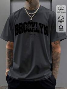 2026 Summer Custom Loose Grey Cotton Top For Women - Featuring Vintage 1898 & Letter Print On Front, American Retro Casual Style - Grey - View 4