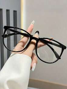 3副/1副时尚眼镜，透明镜片，男女通用，黑色、粉色和透明镜框，护眼时尚