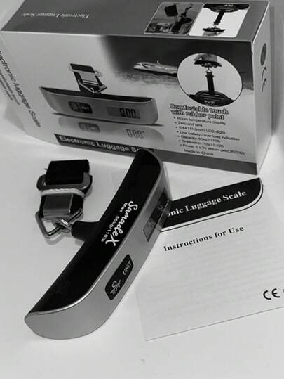 High-Precision Luggage Scale - Portable Digital Suitcase Weigher With Tare Function, Travel Weight Scale For Baggage Up To 110 Lbs/50 Kg, Ideal For Travel And Shipping