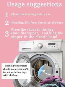 4PCS Shoe Washing Machine Bag, Laundry Shoe Cleaning Bag For Washer And Dryer, Reusable Laundry Bags Mesh Wash Bags For Adults And Kid's Shoes,Our Shoe Washing Machine Bag,360° Shoe Washing Machine Bag - Anti-Deformation, Machine Washable, Air-Dryable, Protective Laundry Bag Lined With Thick Fleece, Perfect For Sneakers And Casual Shoes, - Multicolor - View 8