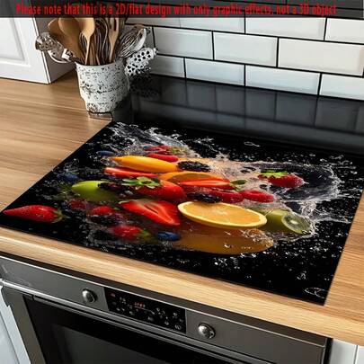 (Hot! ! ! ) 1pc Flat Cooker Protection Pad, Rubber Anti-Slip And Heat-Resistant Cover Pad For Kitchen Utensils, Suitable For Induction Cookers, Glass Cookers And Multifunctional Scratch-Resistant Pads, And Can Be Used As Protection Pads For Ovens, Washing Machines, Dryers And Kitchen Decoration.