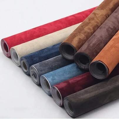 50*150cm/19.68*59 Inch Self-Adhesive Velvet Fabric, Synthetic Velvet Decorative Leather Craft Sticker, Automotive Interior Style Jewelry Box Leather Film, Multi-Color Black Self-Adhesive Velvet Fabric, Sticky Velvet Lining Roll, Suitable For DIY Sewing, Automotive Interior Door Decoration Or Quilting, Sewing Projects, Patches, Etc.
