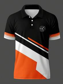 Áo Polo nam dáng casual, tay ngắn, in họa tiết sọc thể thao - Nhiều màu - Xem 2