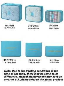 6/7件套行李收纳袋，旅行箱打包袋，鞋袋，衣物内衣收纳袋，男女通用 - 彩色 - 查看 11