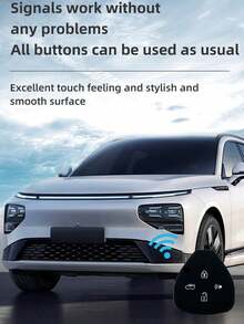 1pc Black Silicone Car Key Fob Cover, Shockproof 4-Button Design, Fit For Corolla, Camry, RAV4, Yaris, Avalon Models - A - View 5