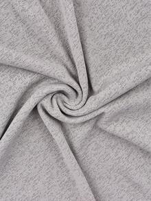 Y2K 弹力透视长袖圆领修身T恤 - 灰色 - 查看 7