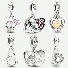 1pc 925 Sterling Silver Love Series Eternal Family Bead Pendant, Suitable For Women Bracelet DIY Jewelry - Set 1 - View 2
