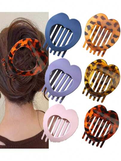 畅销款镂空心形发夹，无痛强力夹持鸭嘴夹，适用于盘发造型，发饰