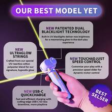 SKYQITIAN Luminous Rope Launcher, A Handheld Electric Toy For Cats And Dogs, A Parent-Child Game, And A Stress-Relieving Rope Pusher. - màu xanh lá - Xem 4