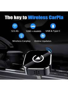 Battery-Free Wireless CarPlay Android Auto Adapter - Fast Auto-Connect USB/USB-C Dongle Compatible With IPhone Android | No Delay High-Quality Audio Car Accessory - A - View 7