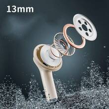 MovingTing Wireless Earbuds - True Wireless Earphones Compatible With Apple & Android, Built-In Mic, Sweatproof, White, Wireless Headphones, Airbuds, True Wireless Earbuds - S90 - View 4