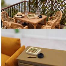 1/12 娃娃屋配件 迷你雪茄、烟灰缸、香烟模型套装、摄影道具 - 彩色 - 查看 3