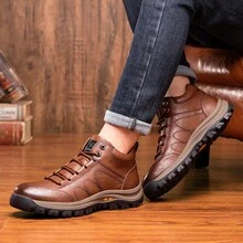 Men's Outdoor Hiking Boots Are Breathable, Comfortable, And Non Slip, Suitable For Outdoor Hiking And Mountaineering In Autumn And Winter - Brown - View 7