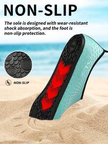 男女通用水鞋、沙滩鞋、冲浪鞋、户外鞋、溪流鞋、瑜伽鞋、舞蹈鞋、运动鞋、水上运动鞋；裸色速干水上瑜伽袜；男女通用拖鞋 - 綠色 - 查看 5