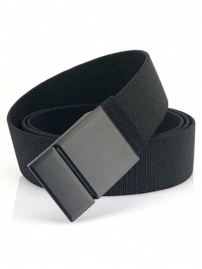 Fyrkantigt elastiskt midjebälte i legering, lämpligt för vardagssporter, klämmer inte i midjan när man sitter länge, perfekt present till pojkvän