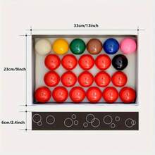 Grade A+ High-Grade Snooker Billiards, 5.25cm Standard Game Ball - Black - View 2