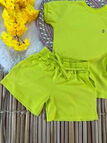 Girls' Outfit Set - New Arrival/Fashion/Party/Outing/Promotion/ - 螢光綠 - 查看 6