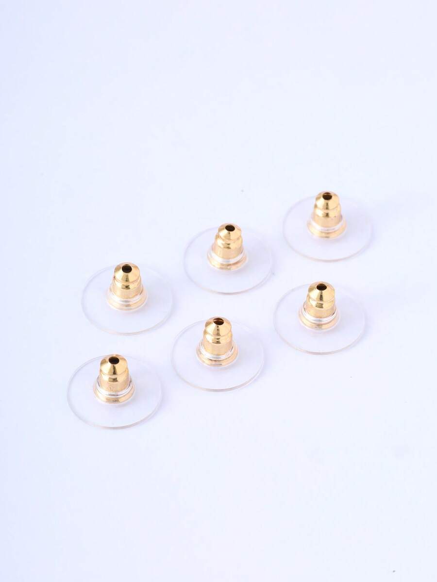 6 piezas de tapones de oído dorados, diseño minimalista unisex, almacenamiento de pendientes - 6 tapones para los oídos de oro - Ver 1