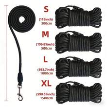 Dây dắt chó huấn luyện chịu lực 360°, dài 3m/5m/10m/15m, chất liệu PP, khóa kim loại, tay cầm tiện dụng, dây đeo có thể điều chỉnh, phù hợp cho chó nặng đến 130lbs (khoảng 59kg), tuyệt vời cho đi dạo ngoài trời, huấn luyện, cắm trại, vượt chướng ngại vật. - màu đen - Xem 3