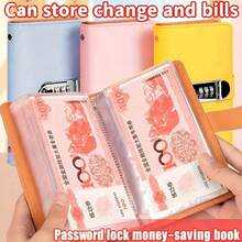 1个带透明钞票口袋的密码保护现金收纳钱包 - 彩色 - 查看 6