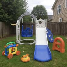 Slides, Freestanding Slides Suitable For Indoor And Outdoor Use, Including Long Slides, Ladders And Passage Slides; Garden Slides (With Swings). - 寶藍色 - 查看 5