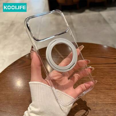Koolife 360°旋转支架手机壳，适用于苹果17 Pro Max，2.0mm厚背板，PC材质，透明保护壳，超薄简约设计，全方位防摔保护，兼容苹果17 Pro Max/17/17 Pro/17 Air/14/14 Pro/14 Pro Max/13/13 Pro/13 Pro Max/15/15 Pro/15 Pro Max/16/16 Pro/16 Pro Max/16e