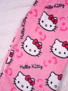 Licensed Sanrio Pajama Set Ladies Winter Cute Hello Kitty Plush Thickened Thermal Flannel 2025 New Pajama Pair Set - Pink - View 8