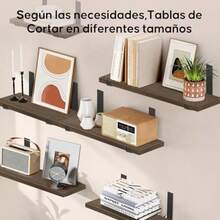 CY6PCS Repisas FlotantesEstante Organizador 40*15CM Entrepaños Flotantes para Baño Toallero Repisa Flotante de Pared Esquineros Decoracion para Sala de Estar Dormitorio Cocina Hogar Soportan Hasta 10kg - 1 - Ver 3