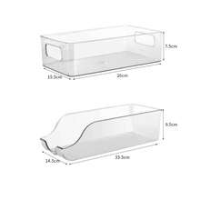 厨房罐头收纳架，适用于食品储藏室、冰箱和冷冻室，可收纳食品和汤罐，透明可堆叠罐头分配器，厨房配件 - 彩色 - 查看 7