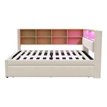 Sofa Bed 140*200, Pull-Out Bed 90*190 With USB Socket And Many Storage Compartments, Upholstered Bed, Multifunctional Sofa Bed, Single Bed, Beige. - Beige - View 1