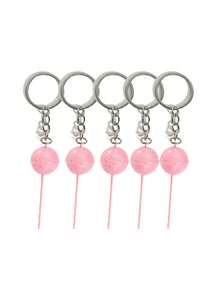 1 móc khóa kẹo mút bằng nhựa hình tròn, móc khóa kim loại hình kẹo mút hoạt hình màu sắc kẹo mút, móc khóa kẹo mút bằng nhựa hình thức ăn thực tế, móc khóa tự làm, mặt dây chuyền túi xách, phụ kiện tự làm, chủ đề trường học dễ thương Kawaii - Nhiều màu - Xem 31