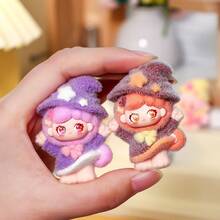 Cute Swaying Duru Flocked Bead Ornament, Doll, DIY Keychain Accessory, Desktop Decor, Mini Figurine - Multicolor - View 2