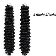 Tóc nối thủ công siêu nhỏ, chất liệu lụa protein cao cấp, kiểu sóng sâu, dài 24 inch, đã được tách sẵn các sợi tóc, làm từ lụa protein. - màu đen - Xem 13