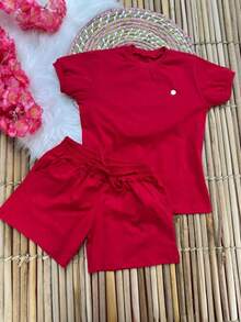 Girls' Outfit Set - New Arrival/Fashion/Party/Outing/Promotion/ - 紅色 - 查看 2
