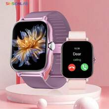 SIMSONLAB 1pc 1.83-Inch Silicone Watch Band, Steel Smart Watch Strap, Wireless Calling, Unisex Fashion Sports Smart Watch, Compatible With Android And IOS