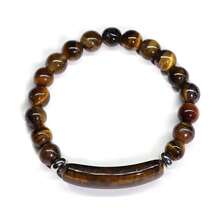 1pc Acrylic Bridge Card Beaded Bracelet, Unisex - Coffee Brown - View 4