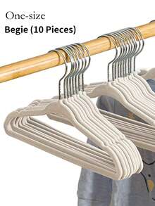 20pcs/10pcs Set 11.61 Inch Children's Hangers, Non-Slip Multi-Functional Baby Flocked Plastic Seamless Hangers, Suitable For Valentine's Day - Multicolor - View 9